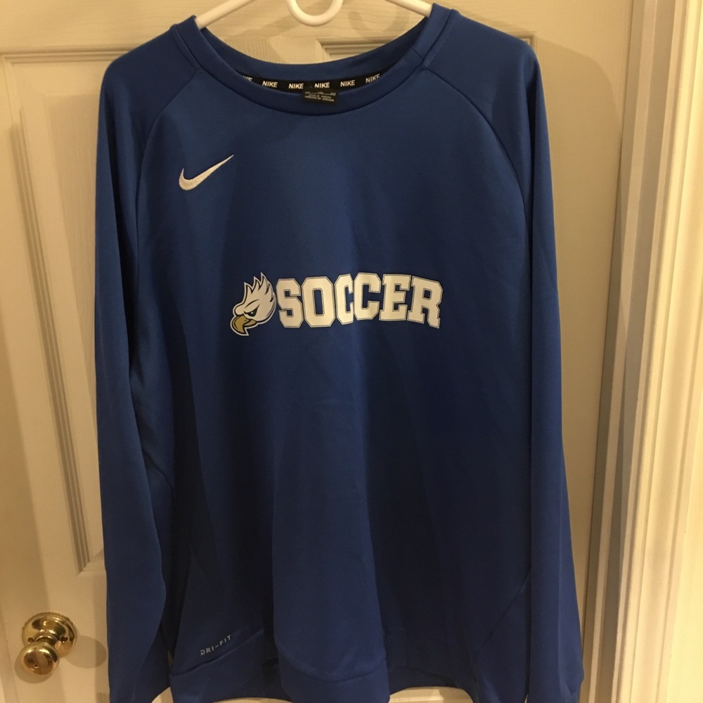 Nike Royal Blue Florida Gulf Coast Soccer Long-Sleeve Performance Crewneck 2XL
